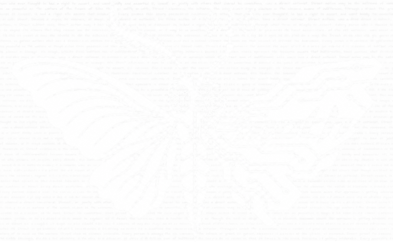 a white on black image of a cybernetic moth
