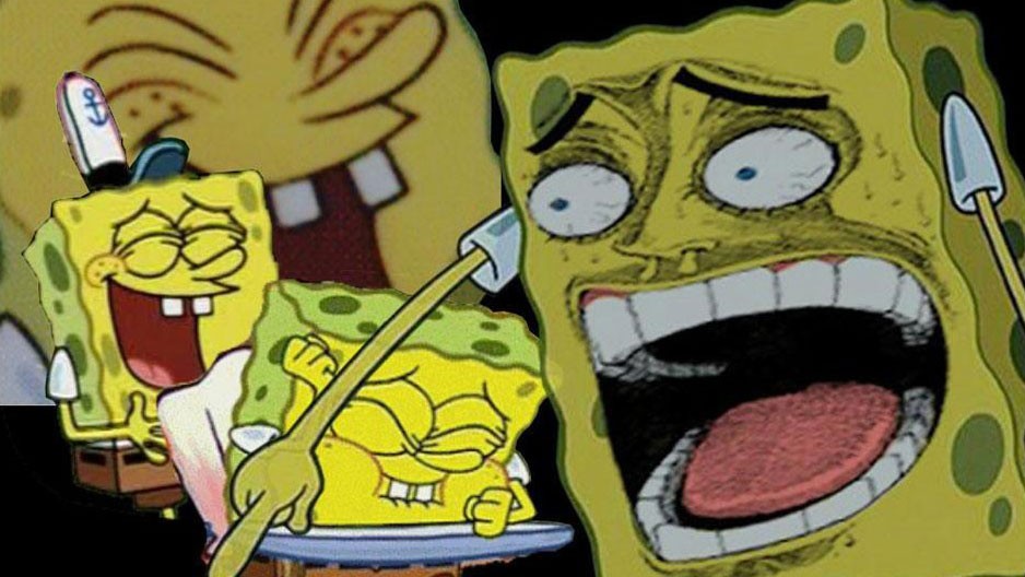 SpongeBob SquarePants laughing