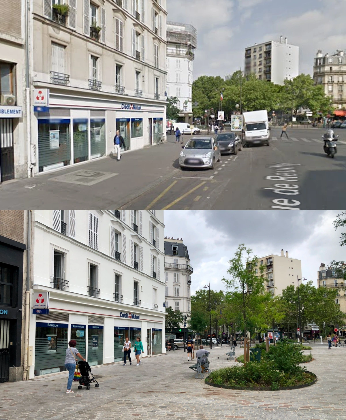 Avant / Après. Rue de Reuilly, Paris